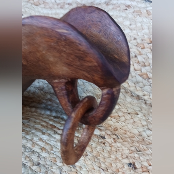 Vintage Hand Carved Wood Bowl, Fruit Bowl, Handmade Bowl one peace wood - Picture 4 of 8